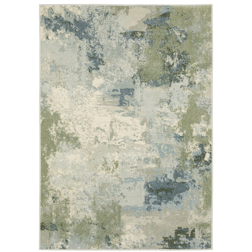Oriental Weavers Branson BR08A Blue/ Green 9'10"" x 12'10"" Indoor Area Rug BBR08A300390ST