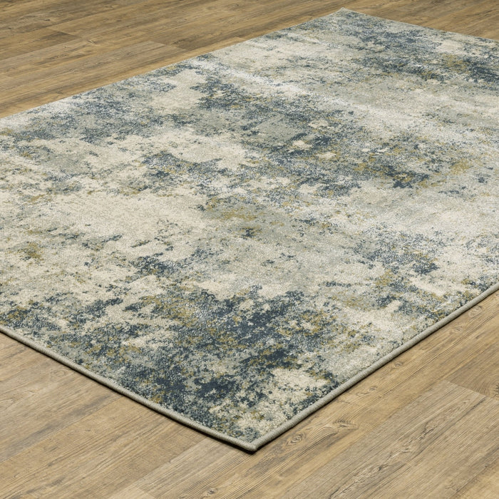 Oriental Weavers Branson BR12A Beige/ Teal 7'10"" x 10' Indoor Area Rug BBR12A240305ST
