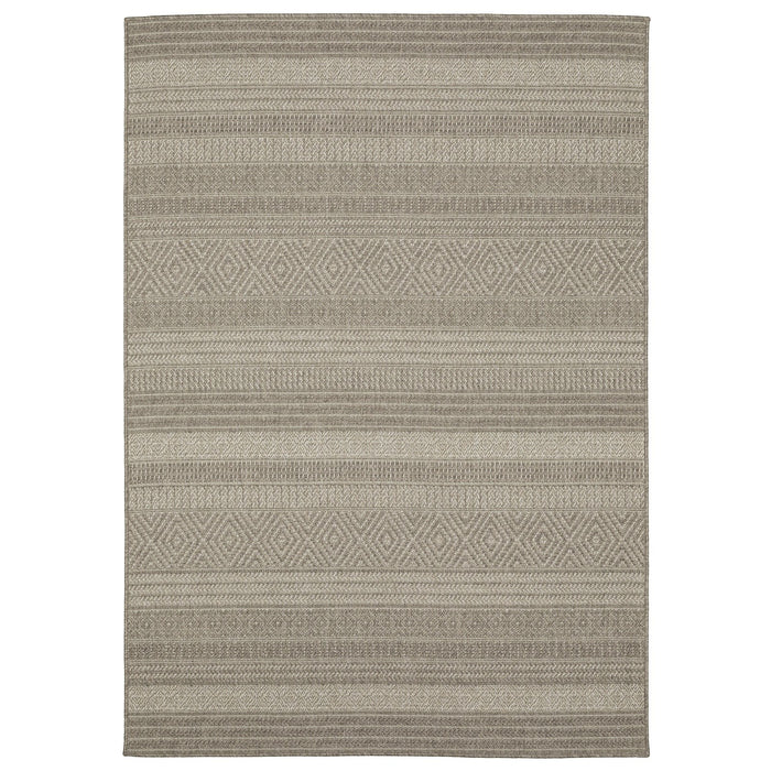 Oriental Weavers Caicos CA06A Grey/ Light Grey 9'10"" x 12'10"" Indoor Area Rug CCA06A300390ST