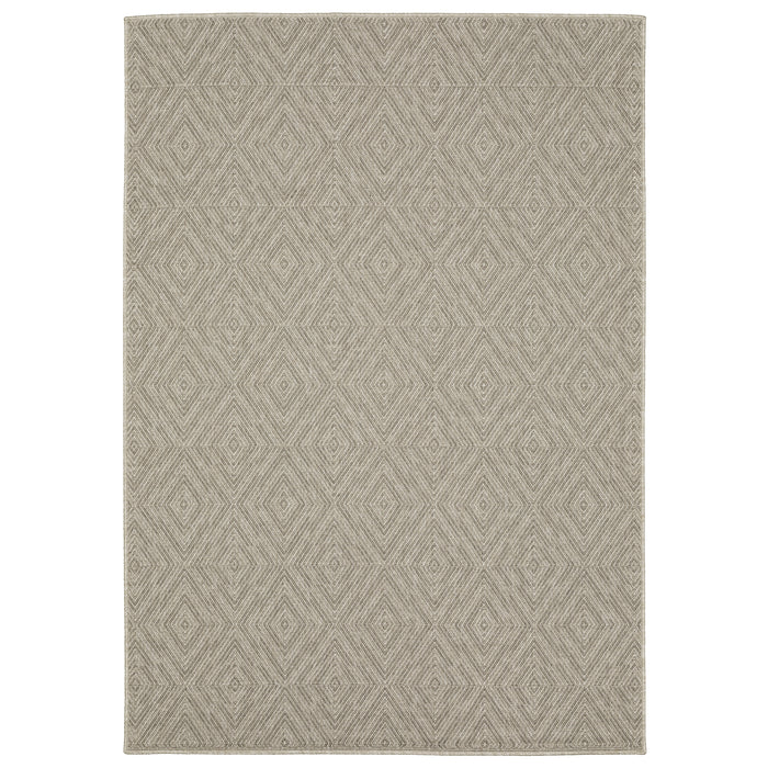 Oriental Weavers Caicos CA08A Grey/ Light Grey 9'10"" x 12'10"" Indoor Area Rug CCA08A300390ST