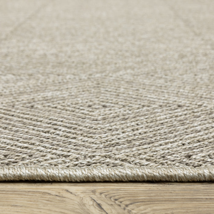 Oriental Weavers Caicos CA08A Grey/ Light Grey 9'10"" x 12'10"" Indoor Area Rug CCA08A300390ST