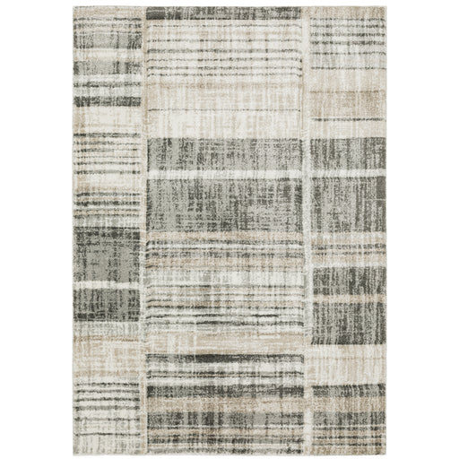 Oriental Weavers Cambria 055X2 Tan/ Charcoal 9'10"" x 12'10"" Indoor Area Rug C055X2300390ST