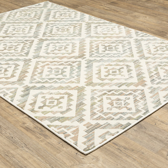 Oriental Weavers Capistrano 288Q1 Ivory/ Grey 7'10"" x 10'10"" Indoor Area Rug C288Q1240330ST