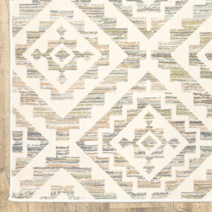 Oriental Weavers Capistrano 288Q1 Ivory/ Grey 9'10"" x 12'10"" Indoor Area Rug C288Q1300390ST