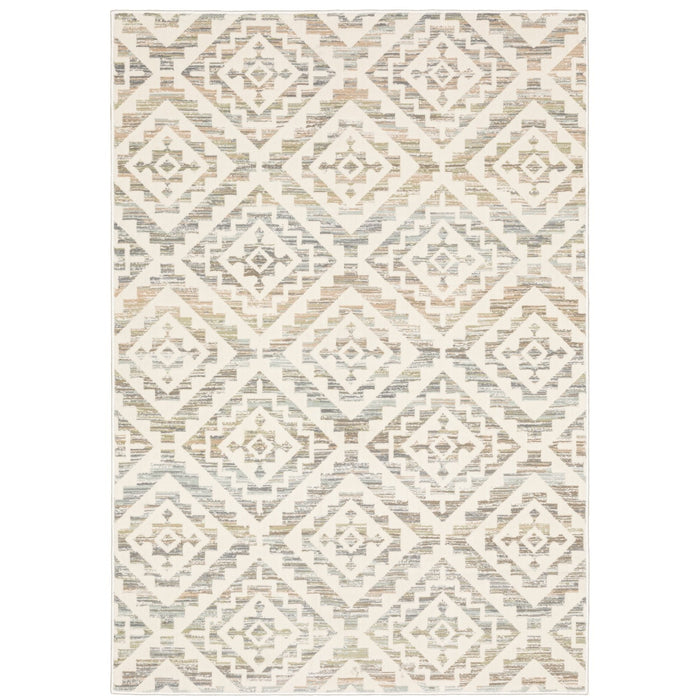Oriental Weavers Capistrano 288Q1 Ivory/ Grey 7'10"" x 10'10"" Indoor Area Rug C288Q1240330ST
