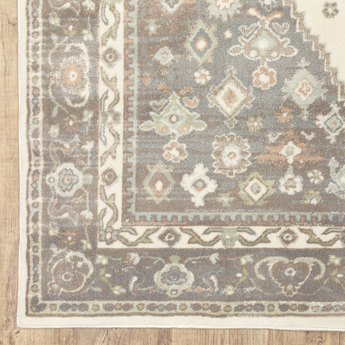 Oriental Weavers Capistrano 511E1 Ivory/ Grey 9'10"" x 12'10"" Indoor Area Rug C511E1300390ST
