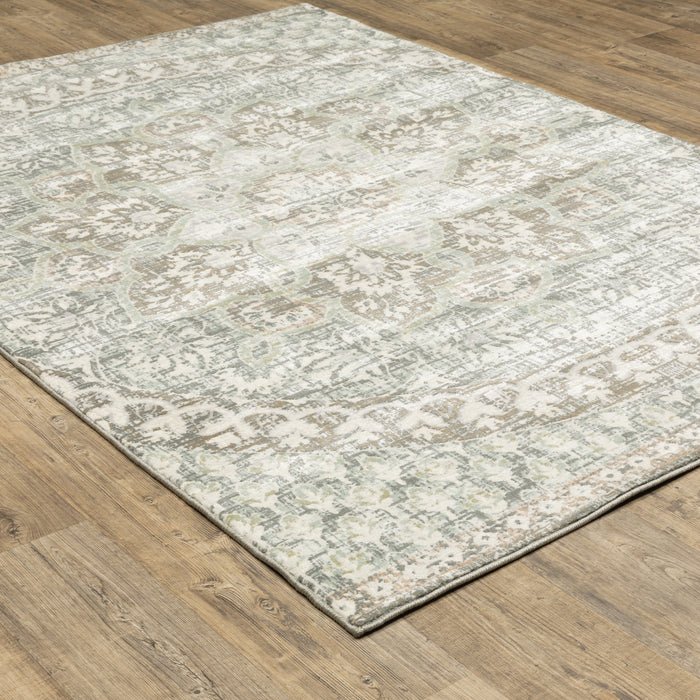 Oriental Weavers Capistrano 517B1 Ivory/ Grey 9'10"" x 12'10"" Indoor Area Rug C517B1300390ST
