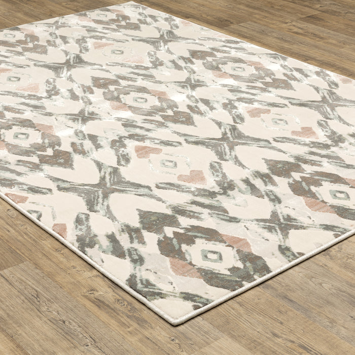 Oriental Weavers Capistrano 534A1 Ivory/ Pink 9'10"" x 12'10"" Indoor Area Rug C534A1300390ST