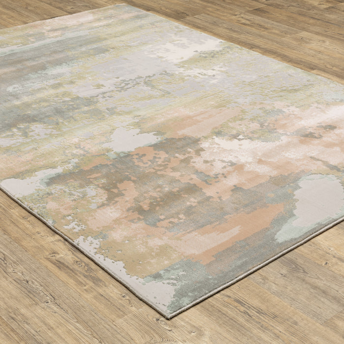 Oriental Weavers Capistrano 536A1 Grey/ Pink 7'10"" x 10'10"" Indoor Area Rug C536A1240330ST