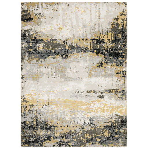 Oriental Weavers Caravan 2061X Grey/ Gold 7'10"" x 10'10"" Indoor Area Rug C2061X240340ST
