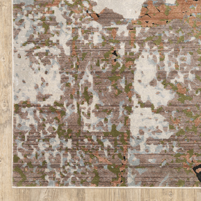 Oriental Weavers Caravan 4150Z Grey/ Pink 9'10"" x 12'10"" Indoor Area Rug C4150Z300394ST