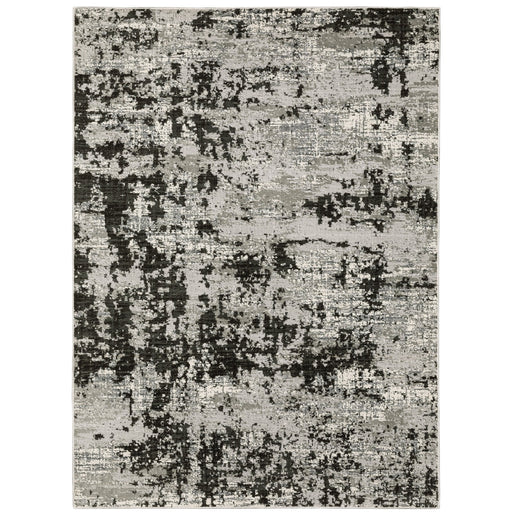 Oriental Weavers Caravan 4153Q Grey/ Black 7'10"" x 10'10"" Indoor Area Rug C4153Q240340ST