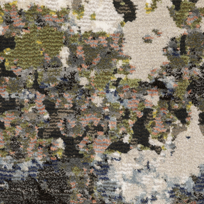 Oriental Weavers Caravan 502Z8 Grey/ Green 7'10"" x 10'10"" Indoor Area Rug C502Z8240340ST