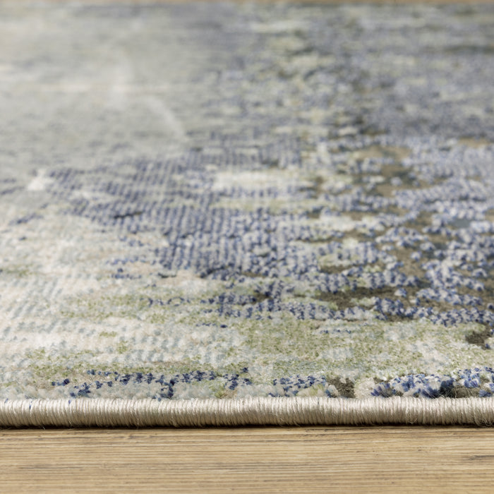 Oriental Weavers Caravan 5571H Blue/ Green 7'10"" x 10'10"" Indoor Area Rug C5571H240340ST