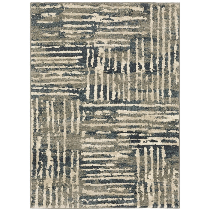 Oriental Weavers Carson 0745C Blue/ Beige 7'10"" x 10' Indoor Area Rug C0745C240305ST
