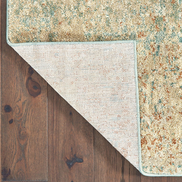 Oriental Weavers Carson 9654B Blue/ Orange 7'10"" x 10' Indoor Area Rug C9654B240305ST