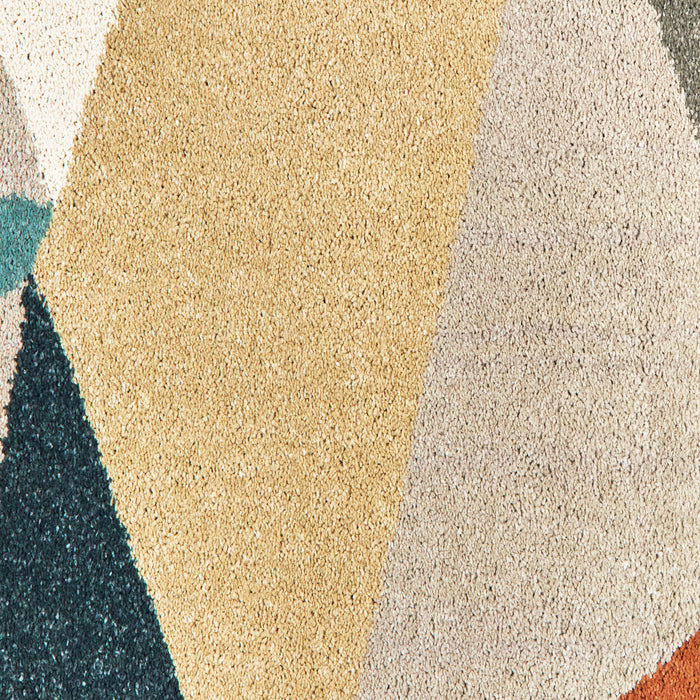 Oriental Weavers Carson 9659B Blue/ Orange 7'10"" x 10' Indoor Area Rug C9659B240305ST