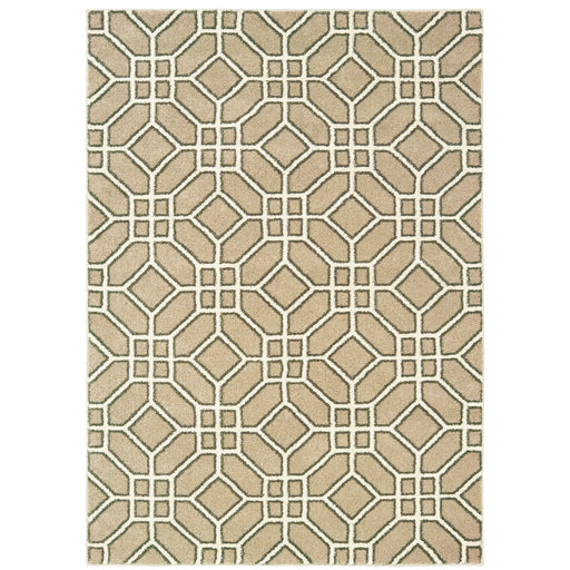 Oriental Weavers Carson 9669D Sand/ Ivory 9'10"" x 12'10"" Indoor Area Rug C9669D300390ST
