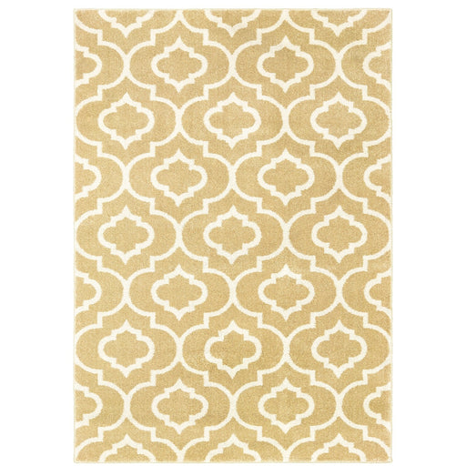Oriental Weavers Carson 9672E Gold/ Ivory 9'10"" x 12'10"" Indoor Area Rug C9672E300390ST