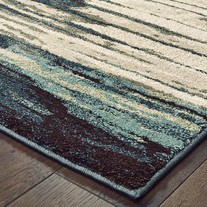 Oriental Weavers Carson 9675A Blue/ Brown 7'10"" x 10' Indoor Area Rug C9675A240305ST