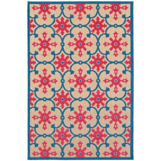 Oriental Weavers Cayman 190L9 Pink/Blue 9'10"" x 12'10"" Indoor/Outdoor Area Rug C190L9300390ST