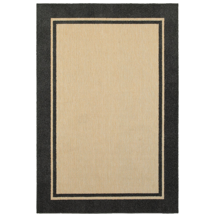 Oriental Weavers Cayman 5594K Sand/ Charcoal 9'10"" x 12'10"" Indoor/Outdoor Area Rug C5594K300390ST
