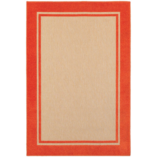 Oriental Weavers Cayman 5594Q Sand/ Orange 9'10"" x 12'10"" Indoor/Outdoor Area Rug C5594Q300390ST
