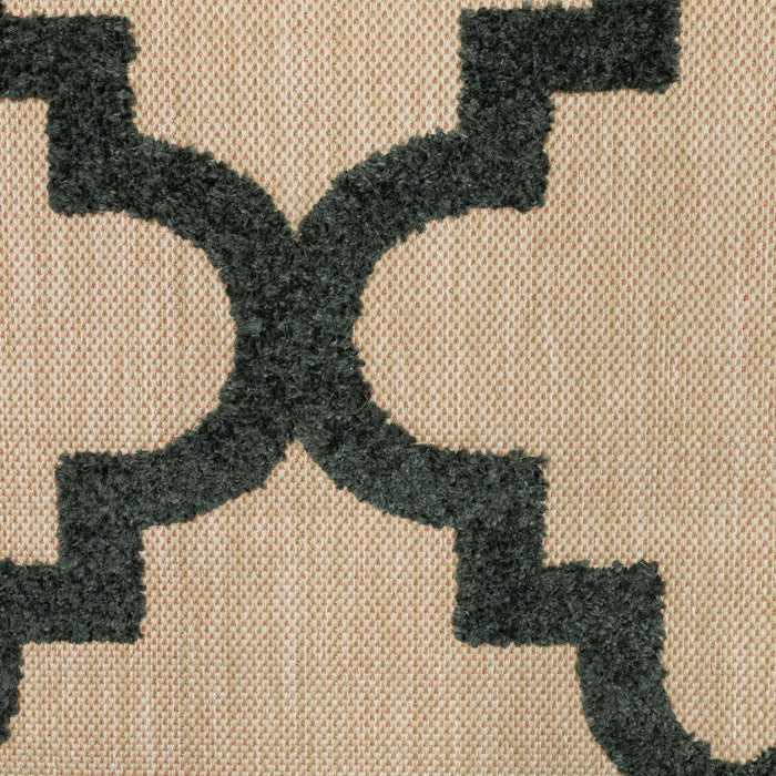 Oriental Weavers Cayman 660N9 Sand/ Charcoal 9'10"" x 12'10"" Indoor/Outdoor Area Rug C660N9300390ST