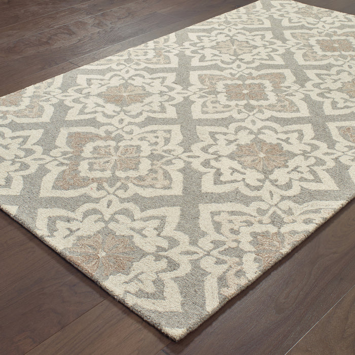 Oriental Weavers Craft 93004 Grey/ Sand 10' x 13' Indoor Area Rug C93004304396ST