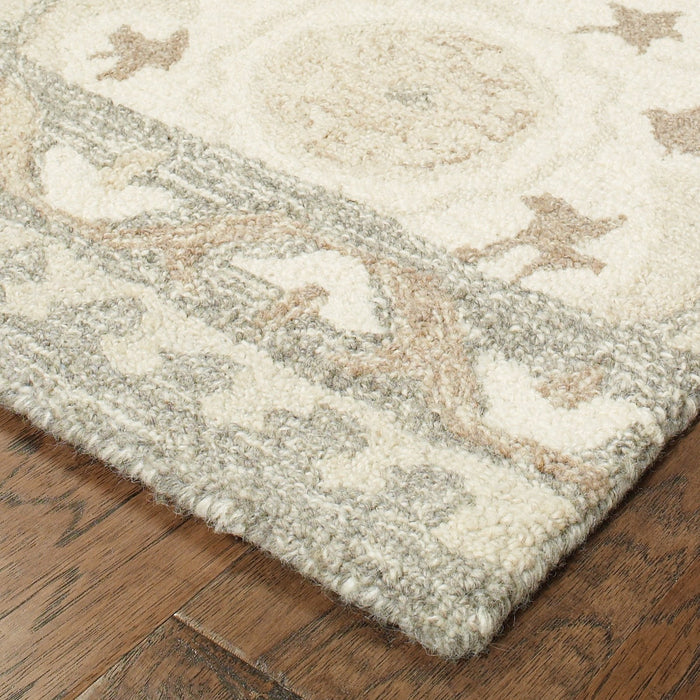 Oriental Weavers Craft 93005 Ivory/ Grey 10' x 13' Indoor Area Rug C93005304396ST