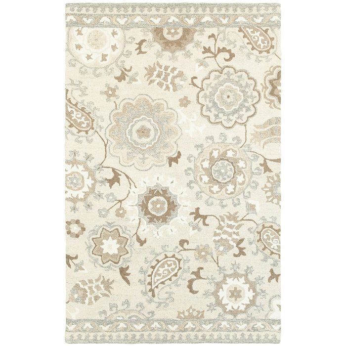 Oriental Weavers Craft 93005 Ivory/ Grey 10' x 13' Indoor Area Rug C93005304396ST