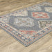 Oriental Weavers Cyprus 020B4 Blue/ Salmon 9'10"" x 12'10"" Indoor/Outdoor Area Rug C020B4300390ST