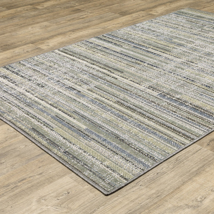 Oriental Weavers Cyprus 2102E Blue/ Green 9'10"" x 12'10"" Indoor/Outdoor Area Rug C2102E300390ST