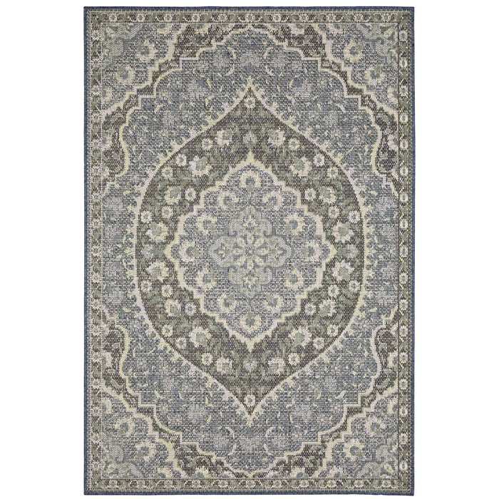 Oriental Weavers Cyprus 228C4 Blue/ Sage 9'10"" x 12'10"" Indoor/Outdoor Area Rug C228C4300390ST