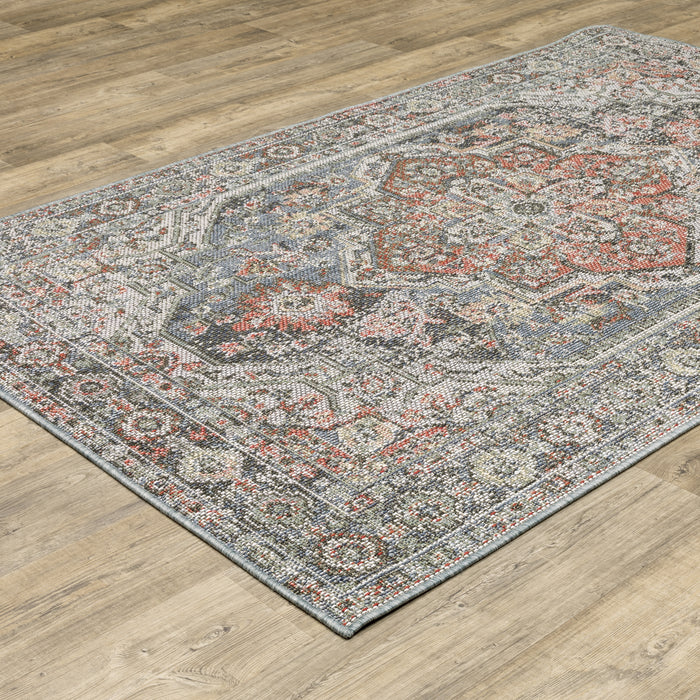 Oriental Weavers Cyprus 429Q4 Grey/ Multi 9'10"" x 12'10"" Indoor/Outdoor Area Rug C429Q4300390ST
