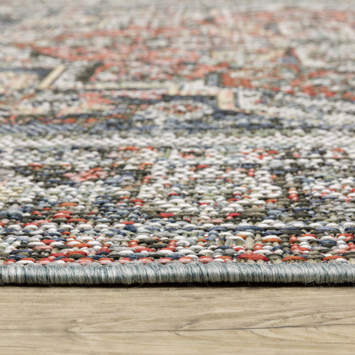 Oriental Weavers Cyprus 429Q4 Grey/ Multi 9'10"" x 12'10"" Indoor/Outdoor Area Rug C429Q4300390ST