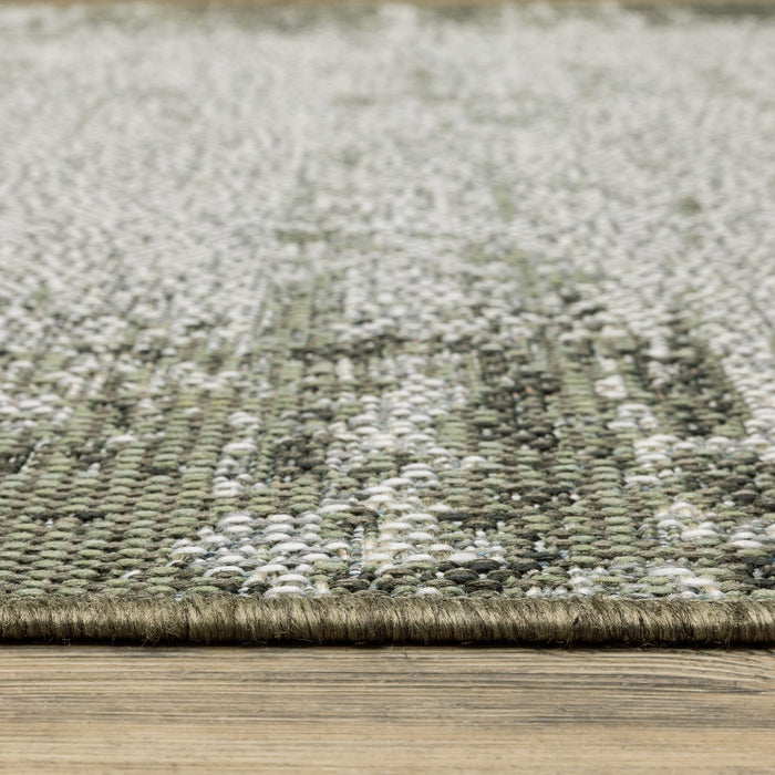 Oriental Weavers Cyprus 4929E Green/ Ivory 9'10"" x 12'10"" Indoor/Outdoor Area Rug C4929E300390ST