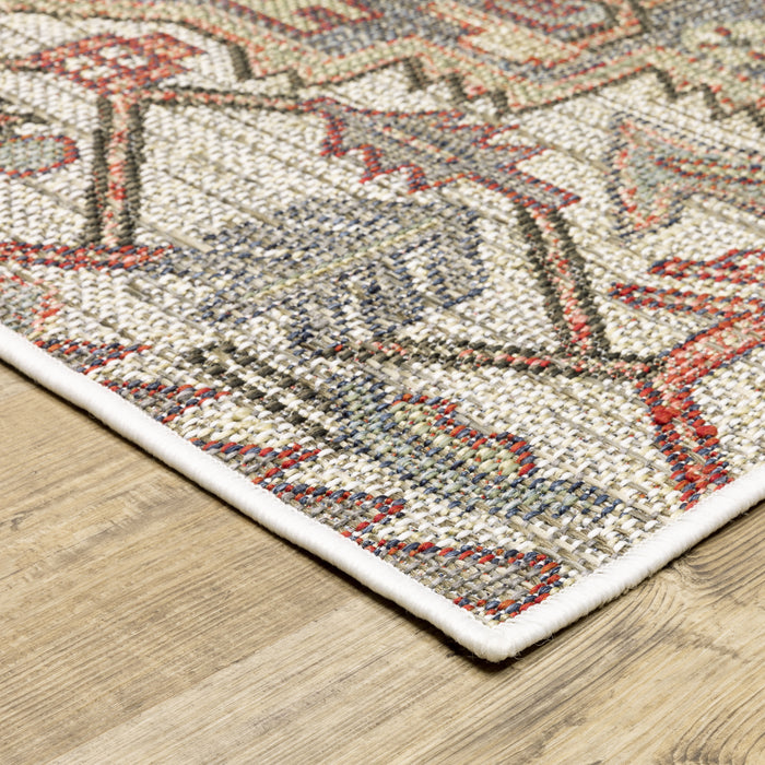 Oriental Weavers Cyprus 5606B Blue/ Multi 9'10"" x 12'10"" Indoor/Outdoor Area Rug C5606B300390ST