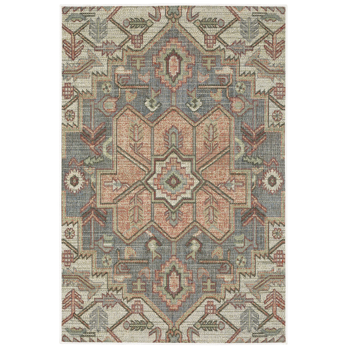 Oriental Weavers Cyprus 5606B Blue/ Multi 9'10"" x 12'10"" Indoor/Outdoor Area Rug C5606B300390ST