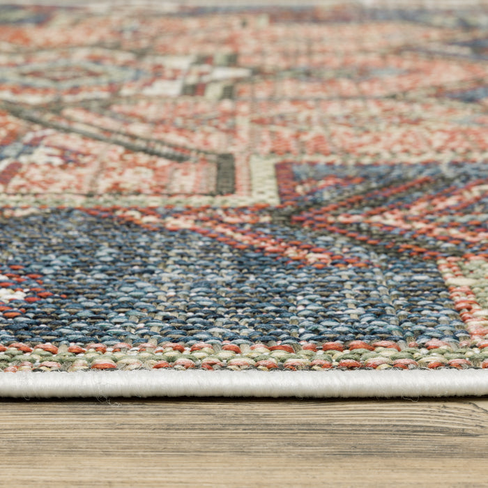 Oriental Weavers Cyprus 5606B Blue/ Multi 9'10"" x 12'10"" Indoor/Outdoor Area Rug C5606B300390ST