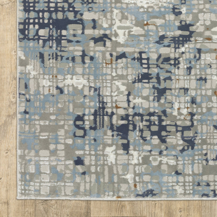 Oriental Weavers Easton 011E3 Blue/ Ivory 9'10"" x 12'10"" Indoor Area Rug E011E3300390ST