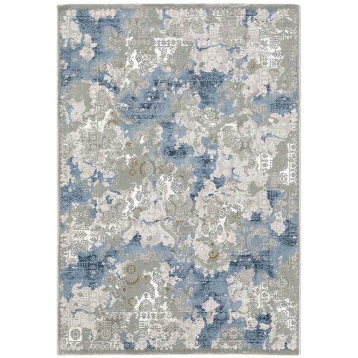 Oriental Weavers Easton 3313Q Grey/ Blue 6'7"" x 9'6"" Indoor Area Rug E3313Q200290ST