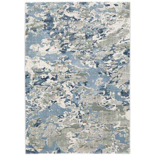 Oriental Weavers Easton 3317E Grey/ Blue 9'10"" x 12'10"" Indoor Area Rug E3317E300390ST