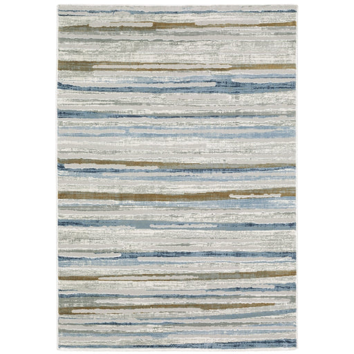 Oriental Weavers Easton 4514E Grey/ Blue 7'10"" x 10'10"" Indoor Area Rug E4514E240330ST