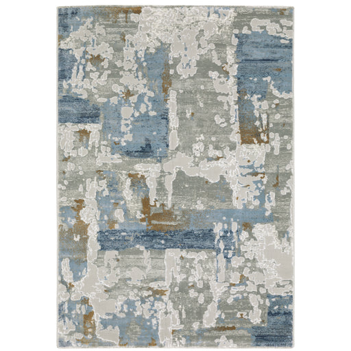 Oriental Weavers Easton 4518X Grey/ Blue 9'10"" x 12'10"" Indoor Area Rug E4518X300390ST