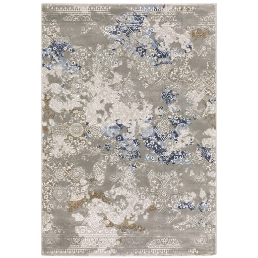Oriental Weavers Easton 7111F Grey/ Blue 6'7"" x 9'6"" Indoor Area Rug E7111F200290ST