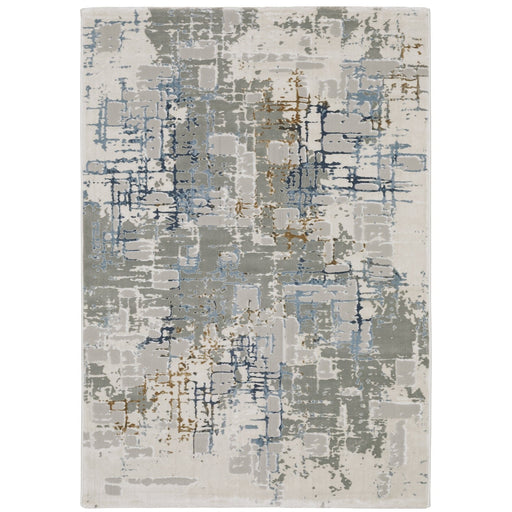 Oriental Weavers Easton 8111X Grey/ Blue 6'7"" x 9'6"" Indoor Area Rug E8111X200290ST