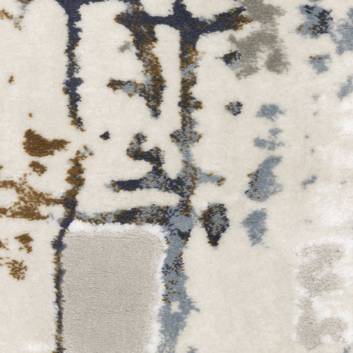 Oriental Weavers Easton 8111X Grey/ Blue 9'10"" x 12'10"" Indoor Area Rug E8111X300390ST