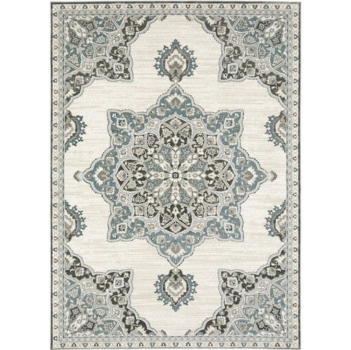 Oriental Weavers Ellington ELL01 Ivory/ Blue 9'10"" x 12'10"" Indoor Area Rug EELL01300394ST