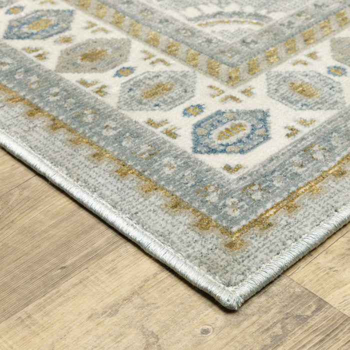 Oriental Weavers Ellington ELL02 Blue/ Grey 6'7"" x 9'6"" Indoor Area Rug EELL02200296ST
